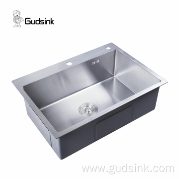 Above counter single bowl stainless steel kichen sink